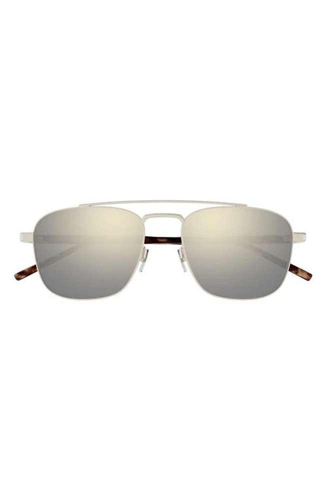 Saint Laurent 56mm Aviator Sunglasses in Ivory at Nordstrom