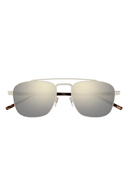 Saint Laurent 56mm Aviator Sunglasses in Ivory at Nordstrom