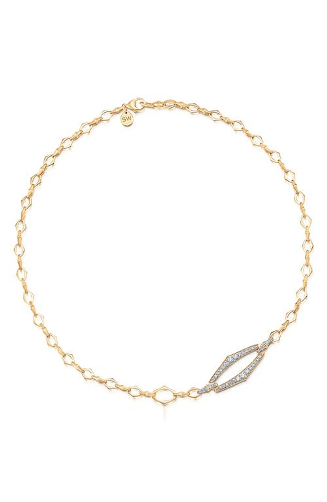 Sara Weinstock Lucia Outline Pavé Diamond Pendant Necklace in 18K Yg at Nordstrom