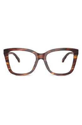 Tory Burch 55mm Square Optical Glasses in Dark Brown at Nordstrom