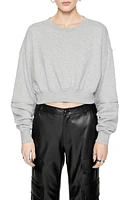 Rebecca Minkoff Irene Zip-Off Sleeve Crop Sweatshirt at Nordstrom,