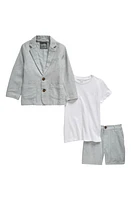 NEXT Kids' Blazer, T-Shirt & Shorts Set Blue at Nordstrom,