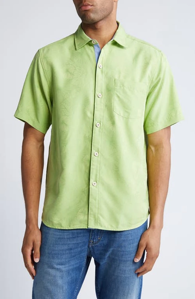 Tommy Bahama Coconut Point Keep it Frondly IslandZone Short Sleeve Performance Button-Up Shirt at Nordstrom,