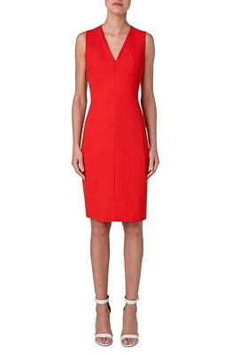 Akris Sleeveless Stretch Wool Sheath Dress Cadmium at Nordstrom,