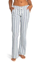 Roxy Oceanside Stripe Pants Bijou Blue at Nordstrom,