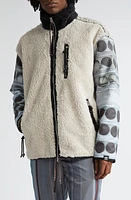 Adidas x Song for the Mute Recycled Polyester Fleece Jacket Beige/Black Multi at Nordstrom,