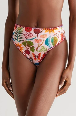 Farm Rio Bright Bikini Bottoms Beige at Nordstrom,