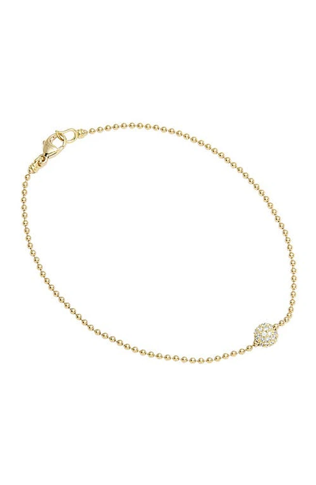 LAGOS Covet Diamond Pavé Station Bracelet in Gold/Diamond at Nordstrom, Size 7