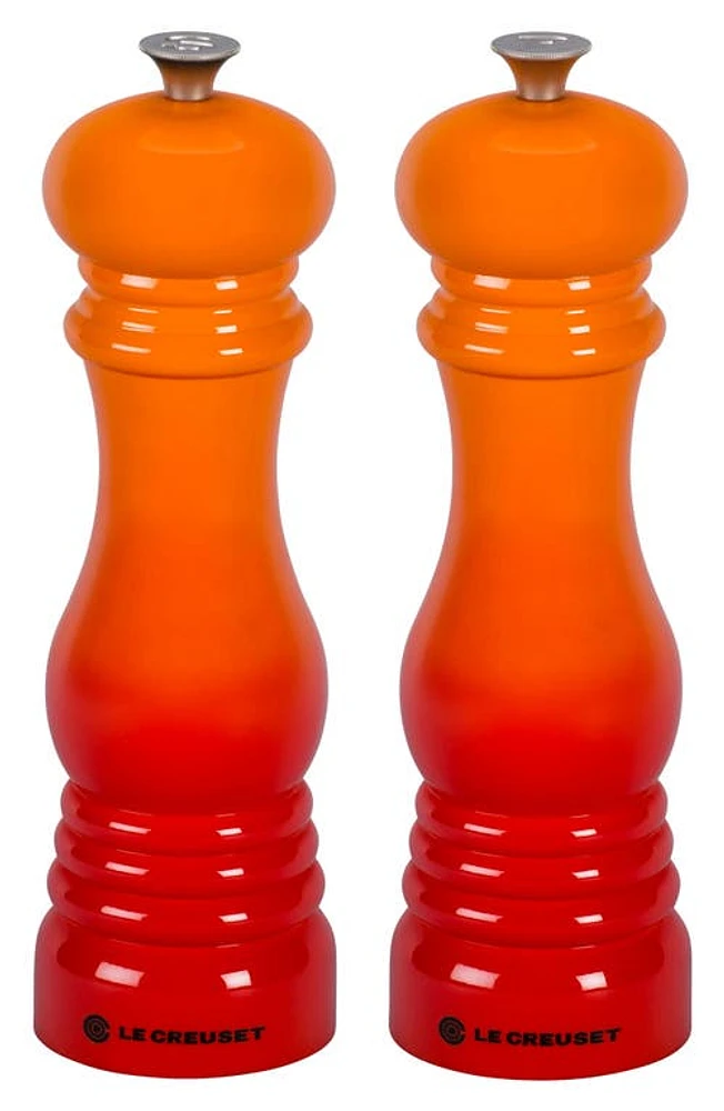 Le Creuset Salt & Pepper Mill Set in Flame at Nordstrom