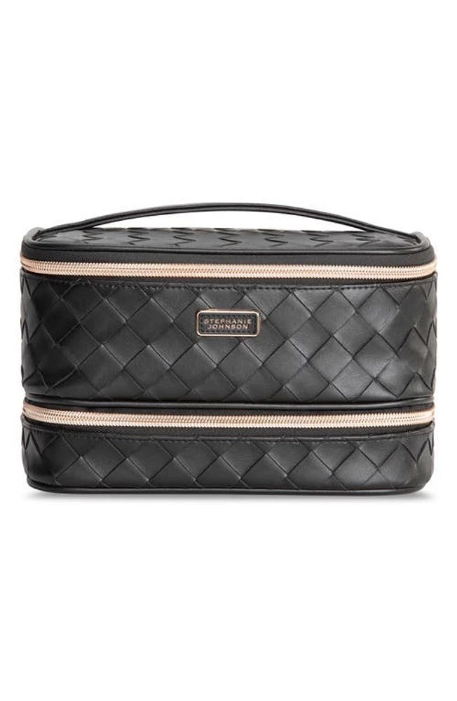 Stephanie Johnson Belize Raven Jenny Cosmetics Train Case in Black at Nordstrom