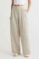 Faithfull the Brand Duomo Wide Leg Linen Pants Natural at Nordstrom,