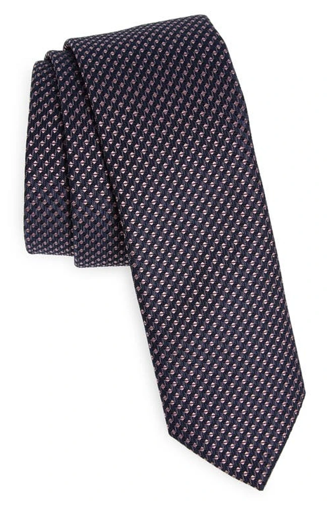 BOSS Geometric Silk Blend Tie in Light at Nordstrom