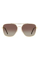 Carrera Eyewear 60mm Gradient Square Sunglasses in Gold Havana/Brown Polar at Nordstrom