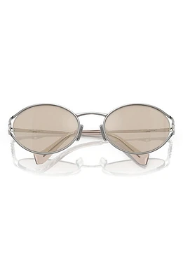 Miu Miu 54mm Oval Sunglasses in Silver at Nordstrom