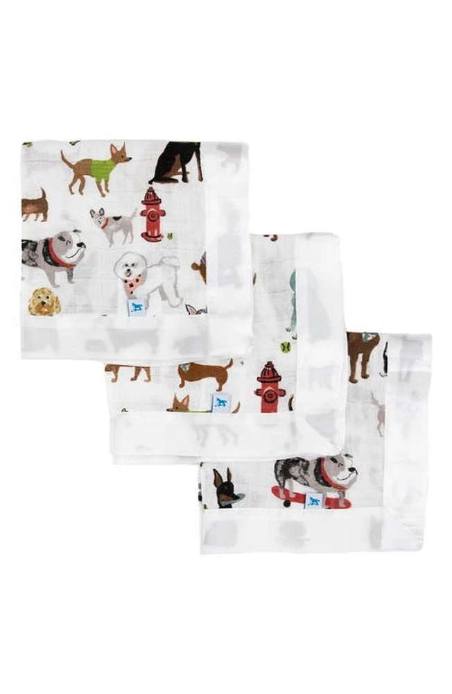 little unicorn 3-Pack Print Cotton Muslin Blankets in Woof at Nordstrom