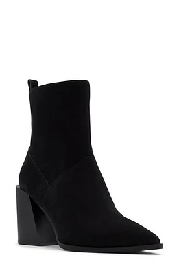 ALDO Bethanny Pointed Toe Block Heel Bootie Black at Nordstrom,