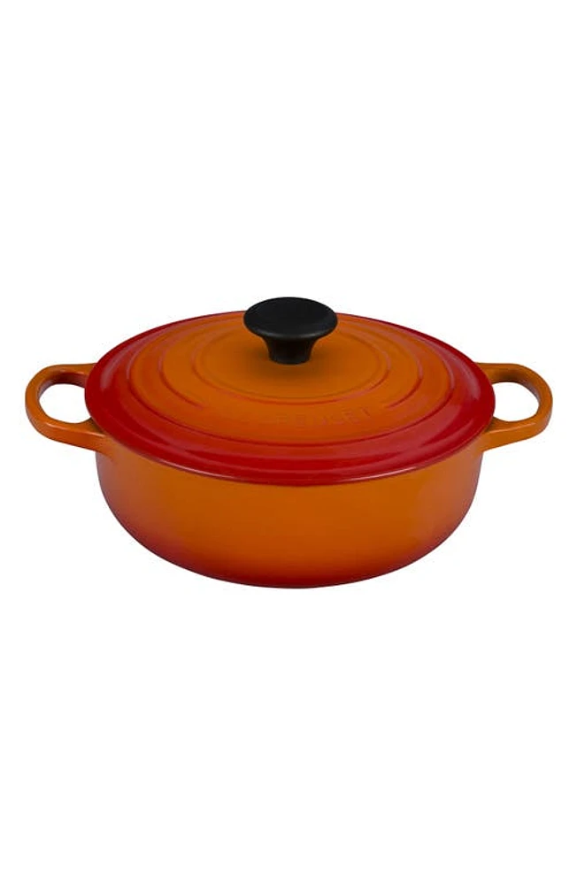 Le Creuset Signature 3.5-Quart Round Enamel Cast Iron French/Dutch Oven in Flame (House Special) at Nordstrom