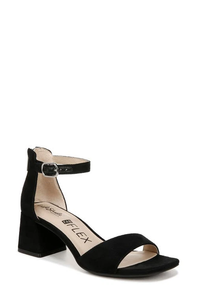 LifeStride Cassidy Ankle Strap Sandal Black at Nordstrom,