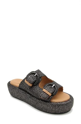 GENTLE SOULS BY KENNETH COLE Theresa Platform Slide Sandal Pewter Raffia at Nordstrom,