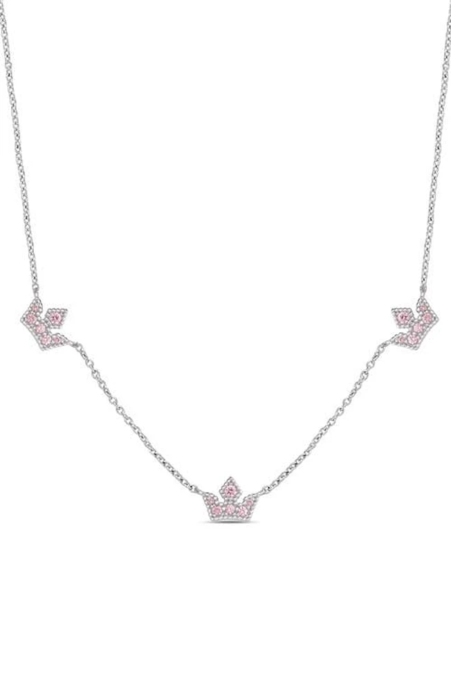 Lily Nily Tiara Frontal Necklace in Silver at Nordstrom