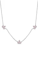 Lily Nily Tiara Frontal Necklace in Silver at Nordstrom