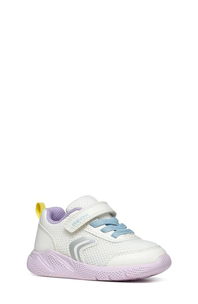 Geox Kids' Sprintye Sneaker White Multi at Nordstrom,