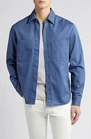 BOSS Owen Cotton Button-Up Shirt Open Blue at Nordstrom,