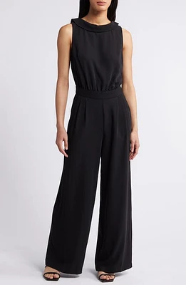 Boden Clarissa Sleeveless Jumpsuit Black at Nordstrom,