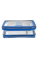 Anya Hindmarch In-Flight Clear Travel Case in Clear/Electric Blue at Nordstrom