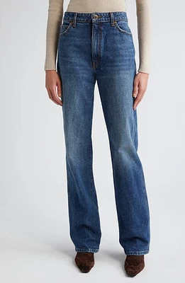 Khaite The Danielle High Waist Straight Leg Jeans Archer at Nordstrom,