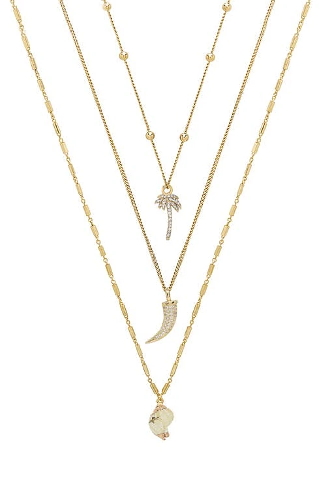 Ettika Set of 3 Tropical Necklaces in Gold at Nordstrom