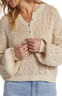 Billabong Warmin' Up Open Stitch Cardigan Whitecap at Nordstrom,