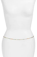 VIDAKUSH Rainbow Crystal Station Belly Chain in Gold at Nordstrom