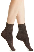 HIGH HEEL JUNGLE Glitterati Sparkle Cotton Blend Crew Socks in Copper at Nordstrom