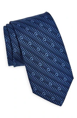 FERRAGAMO Sogno Silk Tie in F. marine at Nordstrom