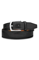 Bosca Palermo Leather Belt Black at Nordstrom,