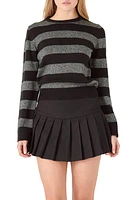 English Factory Metallic Stripe Sweater Black Multi at Nordstrom,