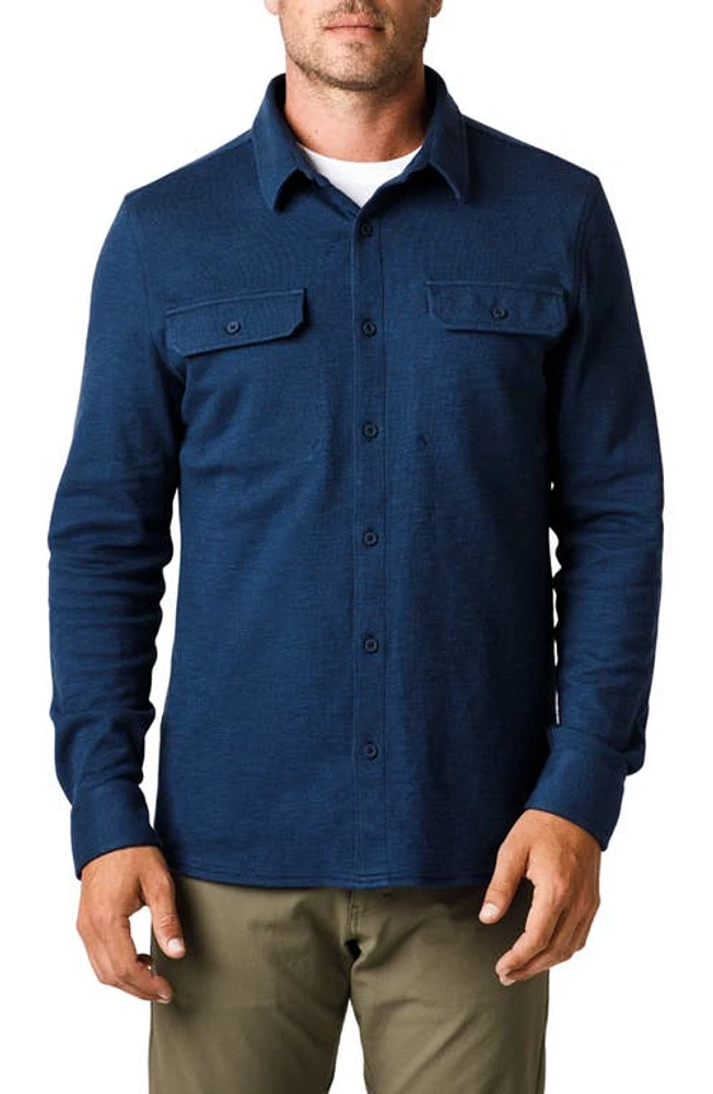 Western Rise Transit Knit Button-Up Overshirt at Nordstrom,