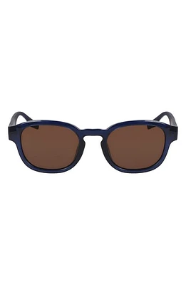 Converse Fluidity 50mm Round Sunglasses in Crystal Converse Navy at Nordstrom