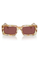 Prada 52mm Pillow Sunglasses in Dark Brown 2 at Nordstrom