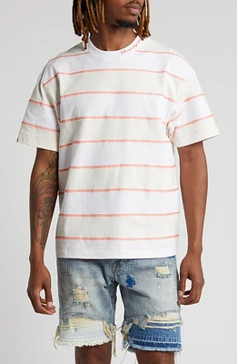 Billionaire Boys Club Rings Stripe Oversize Crop T-Shirt Gardenia at Nordstrom,