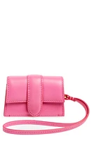 Jacquemus Le Porte Bambino Leather AirPods Case in Neon Pink 434 at Nordstrom