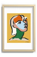 Deny Designs Ninette In Yellow Framed Art Print in Green at Nordstrom