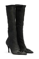 DIESEL Pointed Toe Knee High Boots Black at Nordstrom,