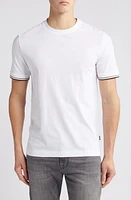 BOSS Thompson Tipped Crewneck T-Shirt in White at Nordstrom, Size Xx-Large