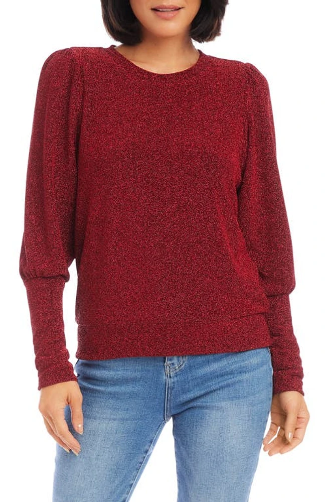 Karen Kane Bishop Sleeve Knit Top in Red at Nordstrom