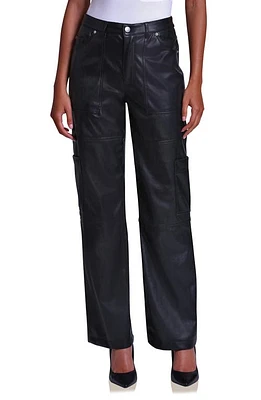 Avec Les Filles Faux-Ever Leather Cargo Pants Black at Nordstrom,