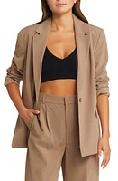 Open Edit Relaxed Fit Blazer in Brown Caribou at Nordstrom, Size Large