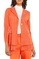 Misook Ottoman Three-Quarter Sleeve Knit Blazer Spice at Nordstrom,