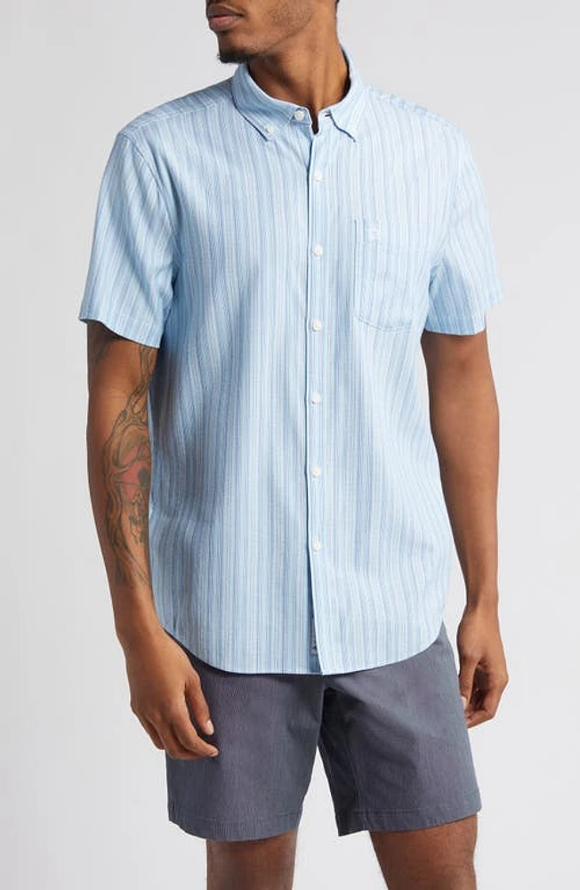 Original Penguin Stripe Short Sleeve Button-Up Shirt at Nordstrom,